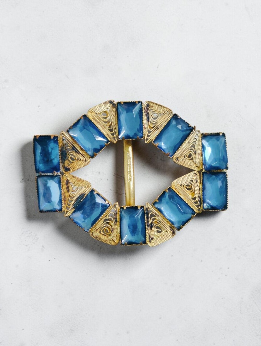 Vintage Spun Sterling Czechoslovakian Belt Buckle